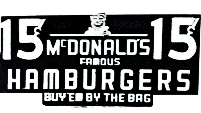 McDonald's Famous Hamburgers Logotipo 1948–1953