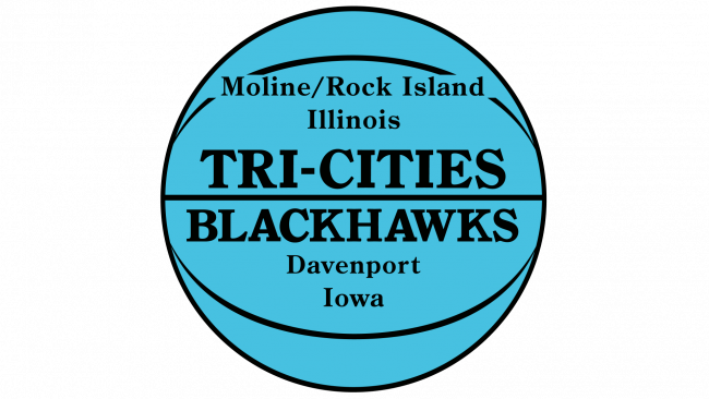 Tri City Blackhawks Logotipo 1946-1951