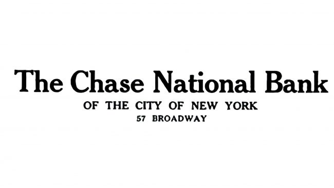 Chase National Bank Logotipo 1877-1955