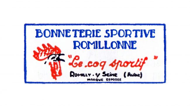 Bonnetterie Sportive Romillone Le Coq Sportif Logotipo 1948-1950