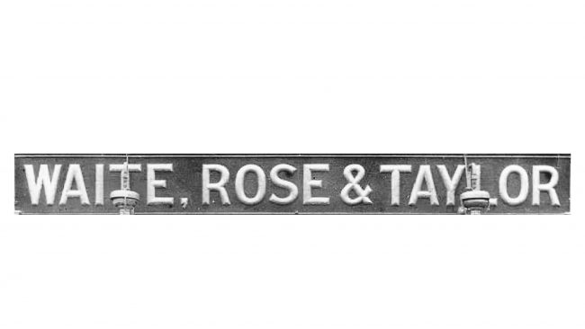 Waite, Rose & Taylor Logotipo 1904-1908