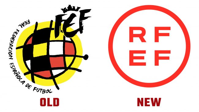 Royal Spanish Football Federation (RFEF) Historia del logotipo nuevo y antiguo