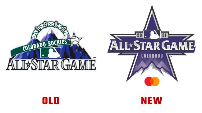 MLB All Star Game Colorado nuevo y antiguo logotipo (historia)