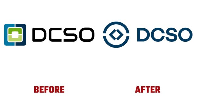 DCSO Antes y Despues del Logotipo (historia)
