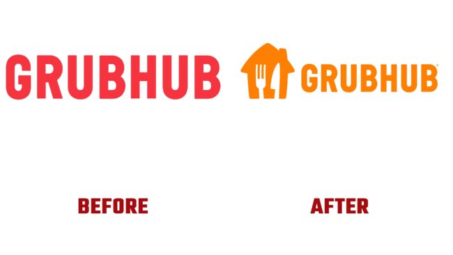 Grubhub Antes y Despues del Logotipo (historia)
