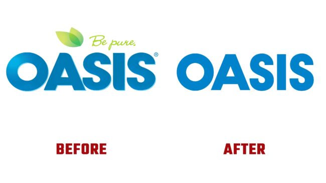 Oasis Antes y Despues del Logotipo (historia)