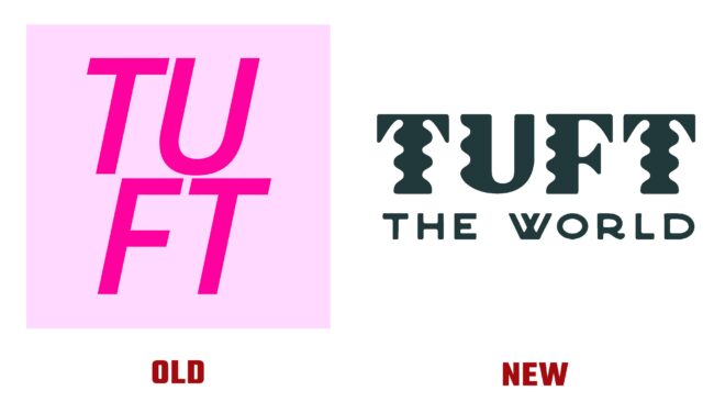 Tuft the World Antiguo y Nuevo Logotipo (historia)