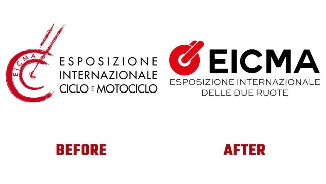 EICMA Antes y Despues del Logotipo (historia)