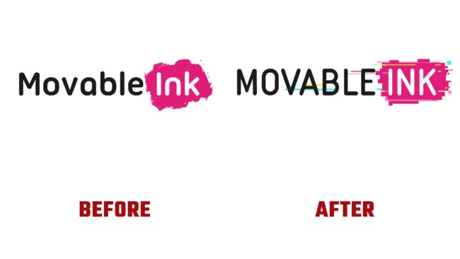 Movable Ink Antes y Despues del Logotipo (historia)