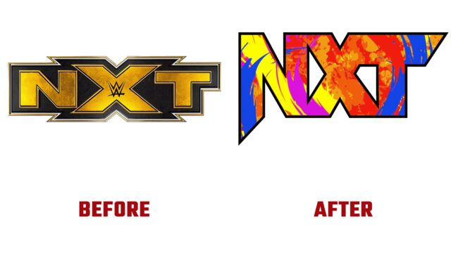 NXT Antes y Despues del Logotipo (historia)