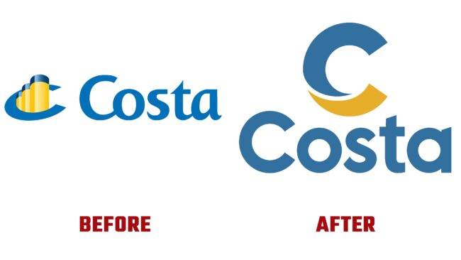 Costa Cruises Antes y Despues del Logotipo (historia)