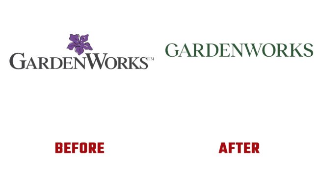GardenWorks Antes y Despues del Logotipo (historia)
