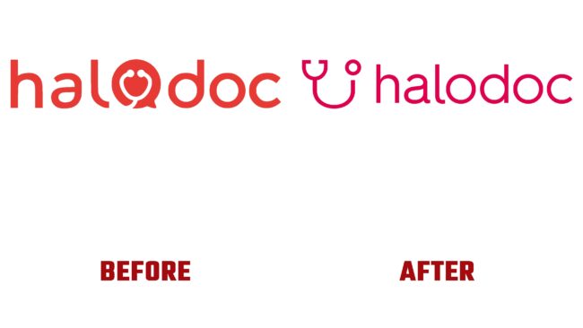 Halodoc Antes y Despues del Logotipo (historia)