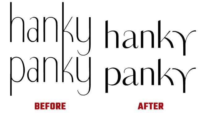 Hanky Panky Antes y Despues del Logotipo (historia)
