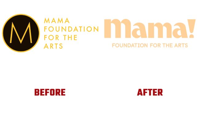 Mama Foundation de la Arts Antes y Despues del Logotipo (historia)