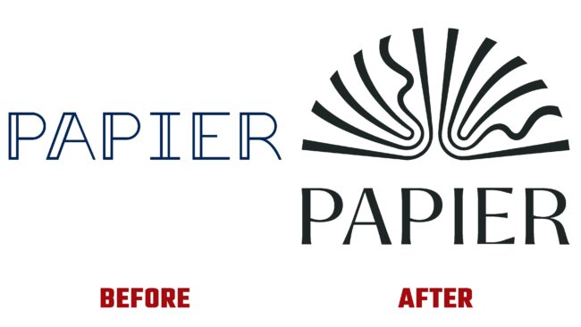 Papier Antes y Despues del Logotipo (historia)