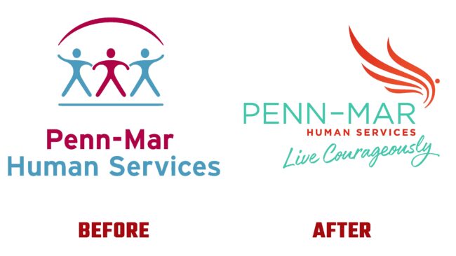 Penn-Mar Human Services Antes y Despues del Logotipo (historia)