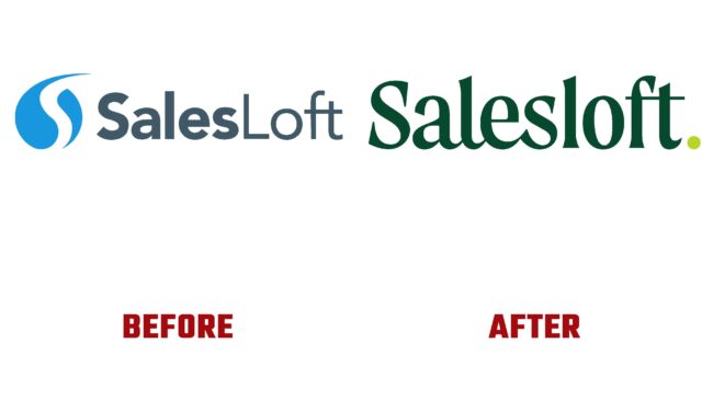 Salesloft Antes y Despues del Logotipo (historia)
