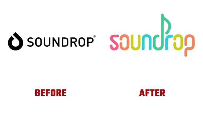 Soundrop Antes y Despues del Logotipo (historia)