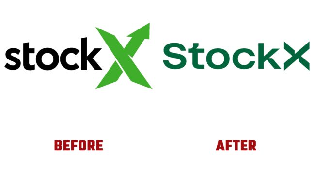 StockX Antes y Después del Logotipo (historia)