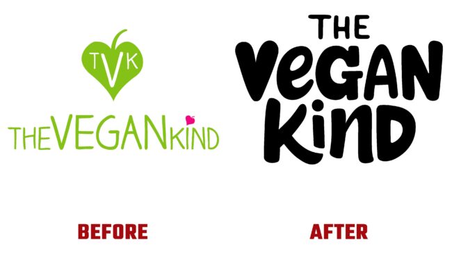 The Vegan Kind Antes y Despues del Logotipo (historia)