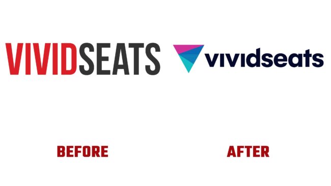 Vivid Seats Antes y Despues del Logotipo (historia)