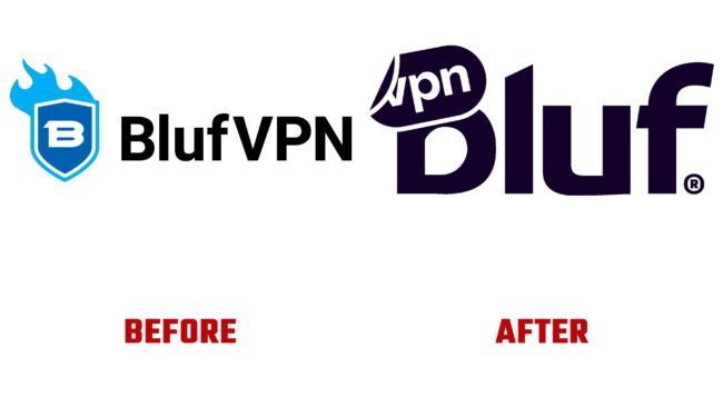 BlufVPN Antes y Despues del Logotipo (historia)