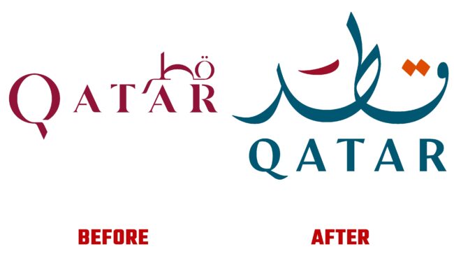 Qatar National Tourism Council Antes y Despues del Logotipo (historia)