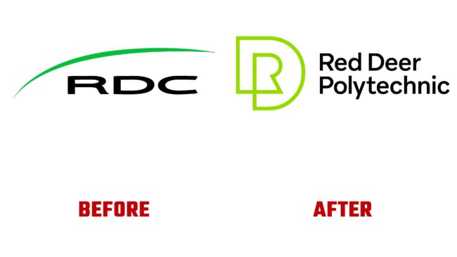 Red Deer Polytechnic Antes y Despues del Logotipo (historia)