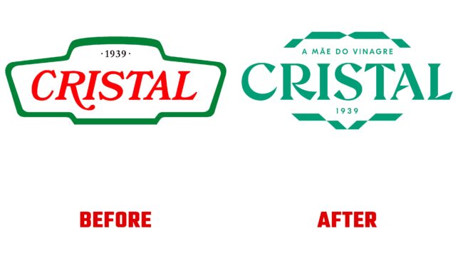 Vinagres Cristal Antes y Despues del Logotipo (historia)