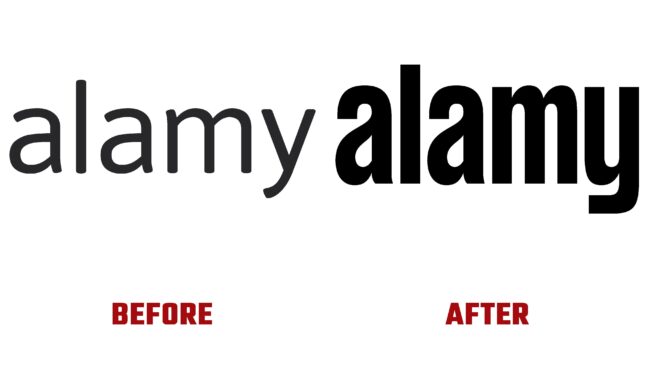 Alamy Antes y Despues del Logotipo (historia)