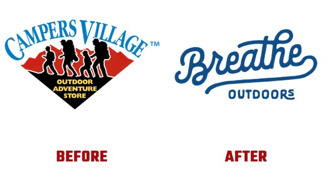 Breathe Outdoors Antes y Despues del Logotipo (historia)