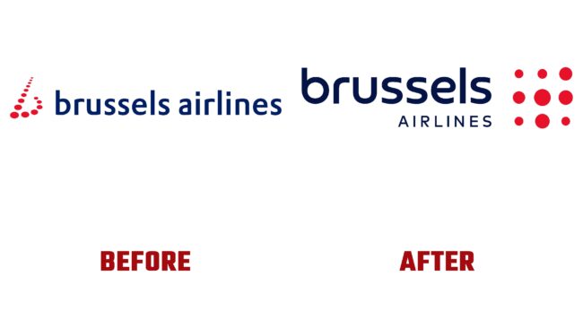 Brussels Airlines Antes y Despues del Logotipo (historia)