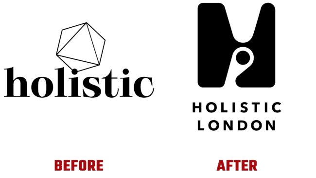 Holistic London Antes y Despues del Logotipo (historia)