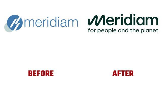 Meridiam Antes y Despues del Logotipo (historia)
