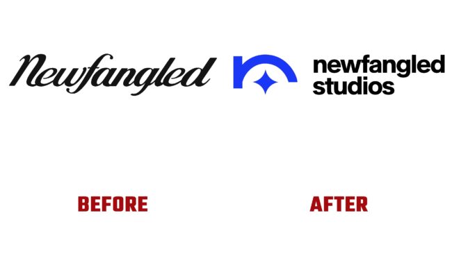 Newfangled Studios Antes y Despues del Logotipo (historia)