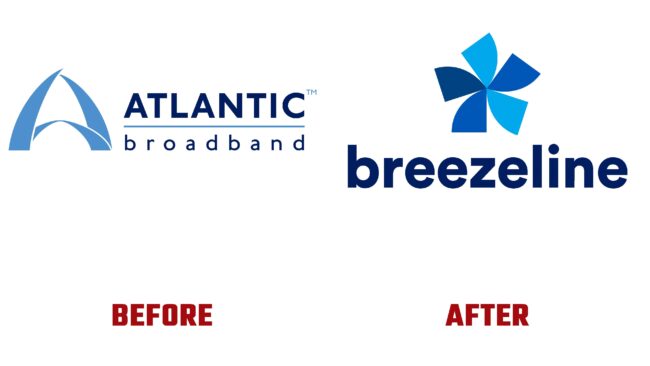 Breezeline Antes y Despues del Logotipo (historia)