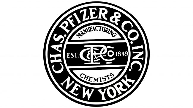Chas Pfizer & Company of New York Logotipo 1849-1948
