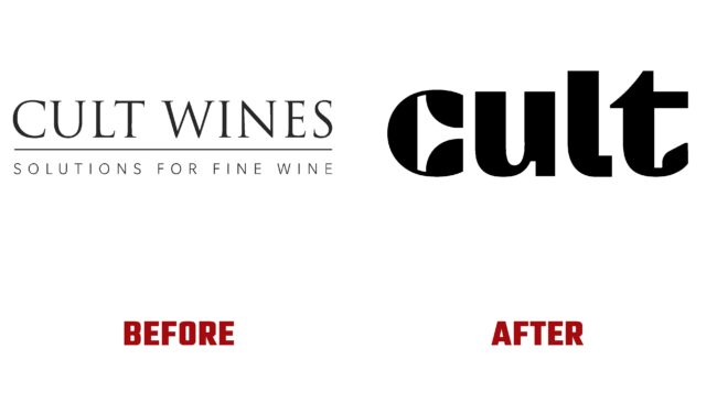 Cult Wines Antes y Despues del Logotipo (historia)