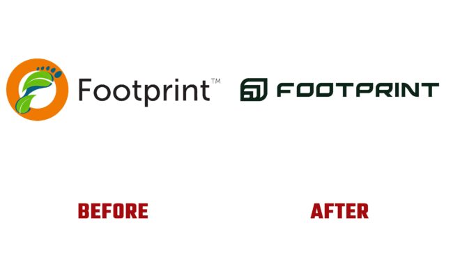 Footprint Antes y Despues del Logotipo (historia)