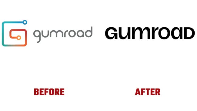 Gumroad Antes y Despues del Logotipo (historia)