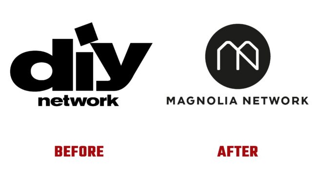 Magnolia Network Antes y Despues del Logotipo (historia)