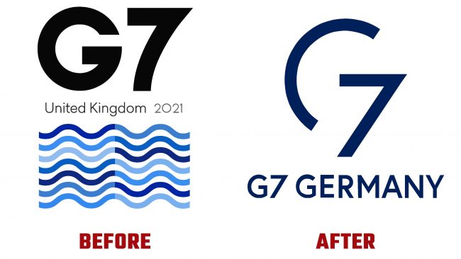 G7 Germany Antes y Despues del Logotipo (historia)