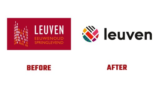 Leuven Antes y Despues del Logotipo (historia)