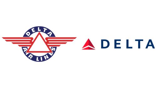 Delta logotipos de empresas antes y ahora