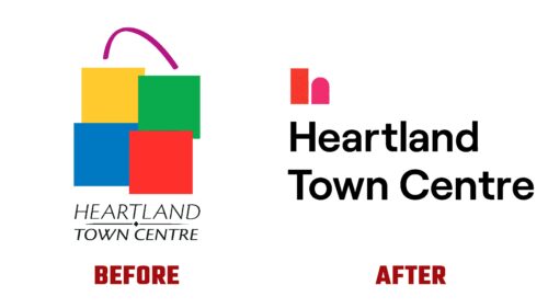 Heartland Town Centre Antes y Despues del Logotipo (Historia)