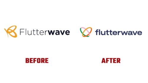 Flutterwave Antes y Despues del Logotipo (Historia)